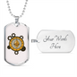 Ethereum Black Crypto Necklace Stainless Steel or 18k Gold Dog Tag 24" Chain-Express Your Love Gifts