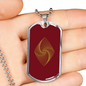 Ethereum Classic Crypto Necklace Stainless Steel or 18k Gold Dog Tag 24" Chain-Express Your Love Gifts