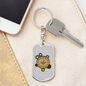 Ethereum Crypto Keychain Stainless Steel or 18k Gold Dog Tag Keyring-Express Your Love Gifts