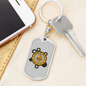 Ethereum Crypto Keychain Stainless Steel or 18k Gold Dog Tag Keyring-Express Your Love Gifts