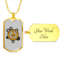 Ethereum Crypto Necklace Stainless Steel or 18k Gold Dog Tag 24" Chain-Express Your Love Gifts