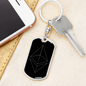 Ethereum Cryptocurrency Black Crypto Cryptocurrency Keychain Stainless Steel or 18k Gold Dog Tag Keyring-Express Your Love Gifts