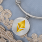 Ethereum Cryptocurrency Black Gold Bracelet Stainless Steel or 18k Gold Circle Bangle-Express Your Love Gifts