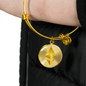 Ethereum Cryptocurrency Black Gold Bracelet Stainless Steel or 18k Gold Circle Bangle-Express Your Love Gifts