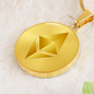 Ethereum Cryptocurrency Black Gold Circle Necklace Stainless Steel or 18k Gold 18-22"-Express Your Love Gifts