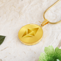 Ethereum Cryptocurrency Black Gold Circle Necklace Stainless Steel or 18k Gold 18-22"-Express Your Love Gifts