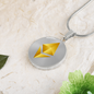 Ethereum Cryptocurrency Black Gold Circle Necklace Stainless Steel or 18k Gold 18-22"-Express Your Love Gifts