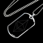 Ethereum Cryptocurrency White Crypto Necklace Stainless Steel or 18k Gold Dog Tag 24" Chain-Express Your Love Gifts