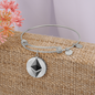 Ethereum (ETH) Bracelet Stainless Steel or 18k Gold Circle Bangle-Express Your Love Gifts