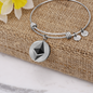 Ethereum (ETH) Bracelet Stainless Steel or 18k Gold Circle Bangle-Express Your Love Gifts