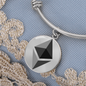 Ethereum (ETH) Bracelet Stainless Steel or 18k Gold Circle Bangle-Express Your Love Gifts