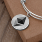 Ethereum (ETH) Bracelet Stainless Steel or 18k Gold Circle Bangle-Express Your Love Gifts