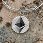 Ethereum (ETH) Bracelet Stainless Steel or 18k Gold Circle Bangle-Express Your Love Gifts