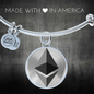Ethereum (ETH) Bracelet Stainless Steel or 18k Gold Circle Bangle-Express Your Love Gifts