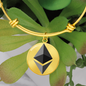 Ethereum (ETH) Bracelet Stainless Steel or 18k Gold Circle Bangle-Express Your Love Gifts