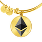 Ethereum (ETH) Bracelet Stainless Steel or 18k Gold Circle Bangle-Express Your Love Gifts