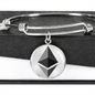 Ethereum (ETH) Bracelet Stainless Steel or 18k Gold Circle Bangle-Express Your Love Gifts