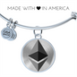 Ethereum (ETH) Bracelet Stainless Steel or 18k Gold Circle Bangle-Express Your Love Gifts