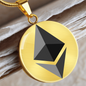 Ethereum (ETH) Circle Necklace Stainless Steel or 18k Gold 18-22"-Express Your Love Gifts