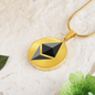Ethereum (ETH) Circle Necklace Stainless Steel or 18k Gold 18-22"-Express Your Love Gifts