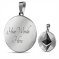Ethereum (ETH) Circle Necklace Stainless Steel or 18k Gold 18-22"-Express Your Love Gifts