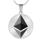 Ethereum (ETH) Circle Necklace Stainless Steel or 18k Gold 18-22"-Express Your Love Gifts
