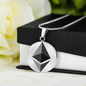 Ethereum (ETH) Circle Necklace Stainless Steel or 18k Gold 18-22"-Express Your Love Gifts
