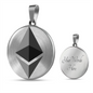 Ethereum (ETH) Circle Necklace Stainless Steel or 18k Gold 18-22"-Express Your Love Gifts