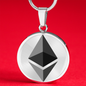 Ethereum (ETH) Circle Necklace Stainless Steel or 18k Gold 18-22"-Express Your Love Gifts