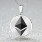 Ethereum (ETH) Circle Necklace Stainless Steel or 18k Gold 18-22"-Express Your Love Gifts