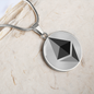 Ethereum (ETH) Circle Necklace Stainless Steel or 18k Gold 18-22"-Express Your Love Gifts