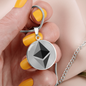 Ethereum (ETH) Circle Necklace Stainless Steel or 18k Gold 18-22"-Express Your Love Gifts