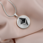 Ethereum (ETH) Circle Necklace Stainless Steel or 18k Gold 18-22"-Express Your Love Gifts