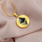 Ethereum (ETH) Circle Necklace Stainless Steel or 18k Gold 18-22"-Express Your Love Gifts