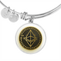 Ethereum Gold Bracelet Stainless Steel or 18k Gold Circle Bangle-Express Your Love Gifts