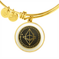 Ethereum Gold Bracelet Stainless Steel or 18k Gold Circle Bangle-Express Your Love Gifts