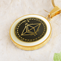 Ethereum Gold Circle Necklace Stainless Steel or 18k Gold 18-22"-Express Your Love Gifts