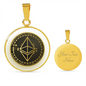 Ethereum Gold Circle Necklace Stainless Steel or 18k Gold 18-22"-Express Your Love Gifts