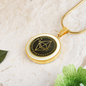Ethereum Gold Circle Necklace Stainless Steel or 18k Gold 18-22"-Express Your Love Gifts