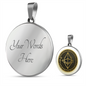 Ethereum Gold Circle Necklace Stainless Steel or 18k Gold 18-22"-Express Your Love Gifts
