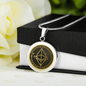 Ethereum Gold Circle Necklace Stainless Steel or 18k Gold 18-22"-Express Your Love Gifts