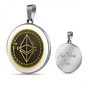 Ethereum Gold Circle Necklace Stainless Steel or 18k Gold 18-22"-Express Your Love Gifts