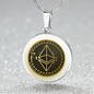 Ethereum Gold Circle Necklace Stainless Steel or 18k Gold 18-22"-Express Your Love Gifts