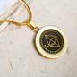 Ethereum Gold Circle Necklace Stainless Steel or 18k Gold 18-22"-Express Your Love Gifts