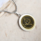 Ethereum Gold Circle Necklace Stainless Steel or 18k Gold 18-22"-Express Your Love Gifts