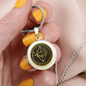 Ethereum Gold Circle Necklace Stainless Steel or 18k Gold 18-22"-Express Your Love Gifts