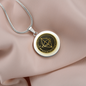Ethereum Gold Circle Necklace Stainless Steel or 18k Gold 18-22"-Express Your Love Gifts