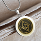 Ethereum Gold Circle Necklace Stainless Steel or 18k Gold 18-22"-Express Your Love Gifts