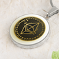 Ethereum Gold Circle Necklace Stainless Steel or 18k Gold 18-22"-Express Your Love Gifts