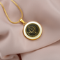 Ethereum Gold Circle Necklace Stainless Steel or 18k Gold 18-22"-Express Your Love Gifts